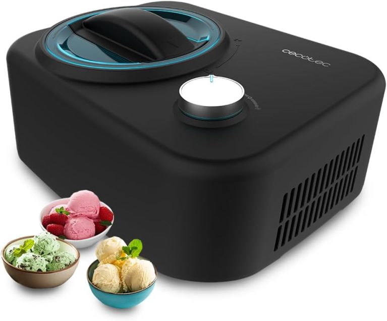 Cecotec Frigo avec Compresseur 0,8 L Gelacy 800, 100 W, Machine à glace, Bol amovible en aluminium