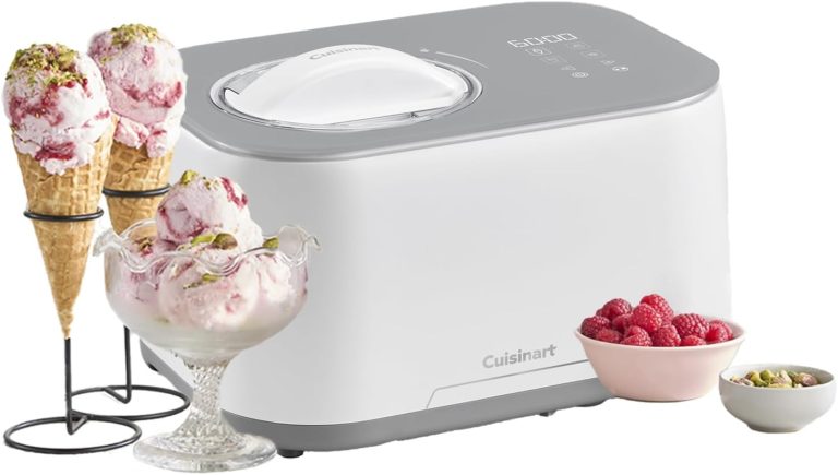 Cuisinart FreezeEase Sorbetière à auto-refroidissement, compresseur 950 ml, blanc