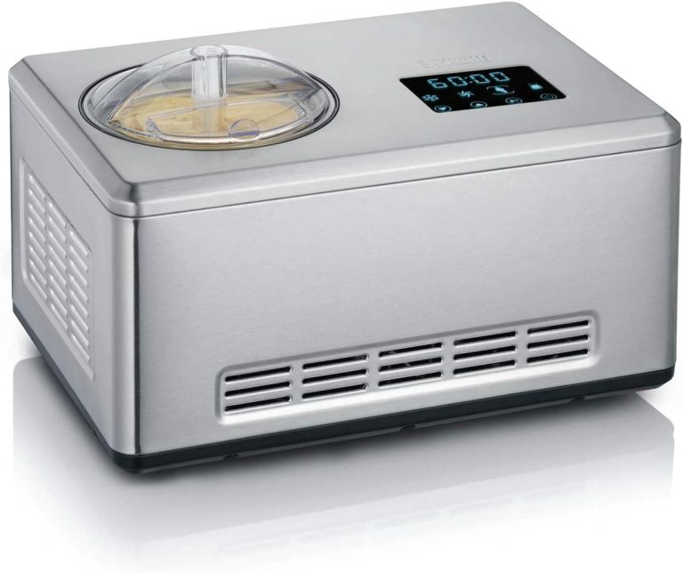 Severin Machine à glace avec compresseur, yaourtière EZ 7405, inox 2 L