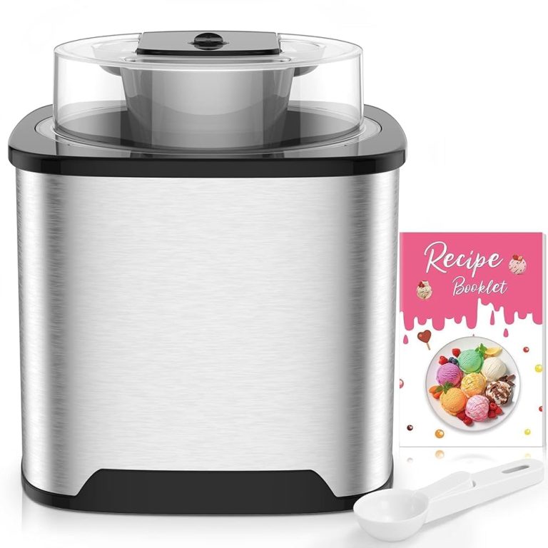 Sorbetière Turbine à Glace Vpcok Direct, Sorbetière Électrique, Machine à Glace en Acier Inoxydable, 2L